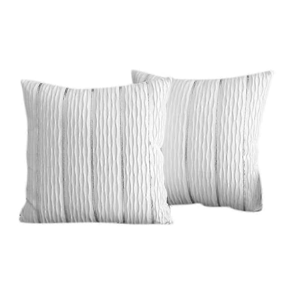 2X Vit Jacquard Våg Kuddfodral Sammet Kuddfodral Hängmatta Soffa Sovrum Prydnadskudde White