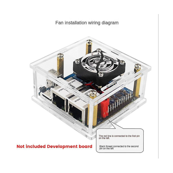 Til 3,5 tommer skærmkabinet i aluminiumslegering køleventilator til Rasberry Pi4 3 Model B 3b+ 4b