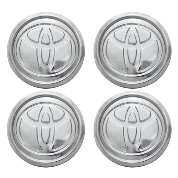 4-Pack - Toyota Navkapslar / Hjulnavsemblem - B 75 57mm - Silver