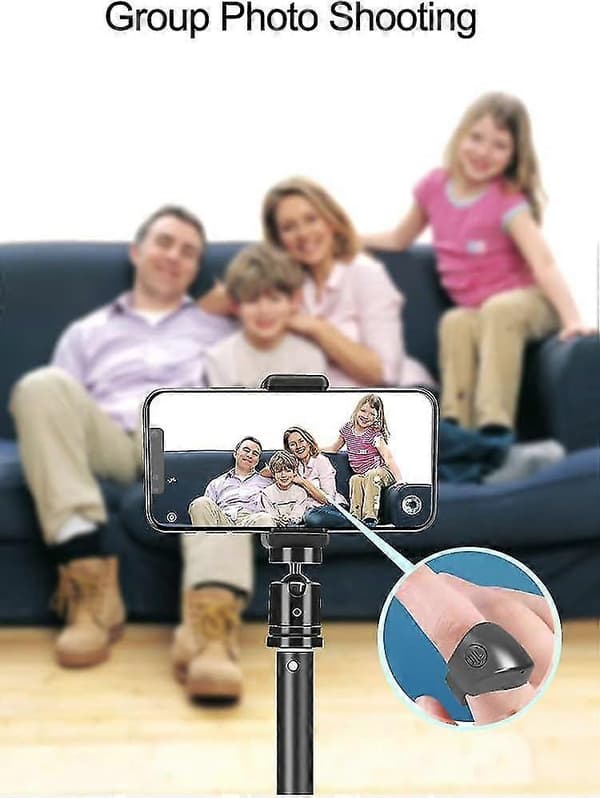 Bluetooth Selfie Ring Fjärrkontroll är lämplig för iPhone- och Android-telefonkameror