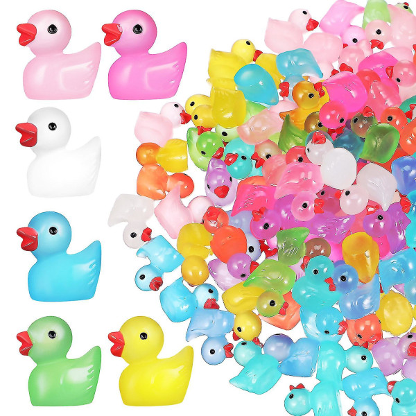 150 kpl Little Ducks Glow In The Dark Ankat Resin Ducks Mini Ducks Pienet Ankat Pienet Ankat Pöytäkoristeet-yvan As Shown 1.70X1.70X1.00CM