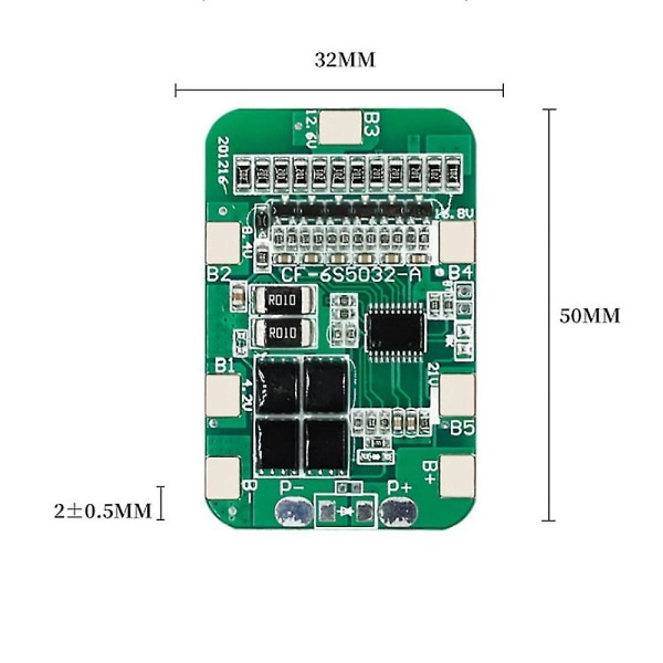 6s 12a 24v Pcb Bms 6pack 18650 Lithium Battery Protection Board