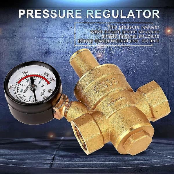 Dn15 Mässingstryckregulator Justerbar Tryckregulator Hållbar Vattentrycksregulator Reducerare