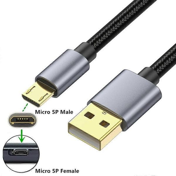 3m 480Mbps USB A til Micro Opladnings- og Synkroniserings-USB-kabel til Samsung Galaxy J7 S7 S6 Kindle Fire HD Tablet
