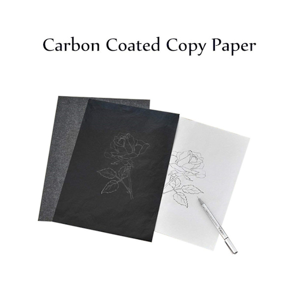 A4-papir 50 ark/pose overføringspapir grafitt karbonmaling karbonbelagt papir - suveren Black One Size