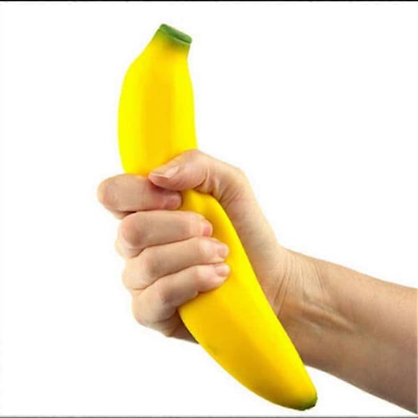 18 cm Jumbo Squishy Banan Stropper Dekorasjoner Late som mat Samleleker