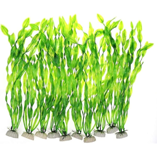 10 stk kunstig tang dekoration, simulering plast tang vandplanter tang græs brugt til husholdning og kontor akvarium, 12 tommer