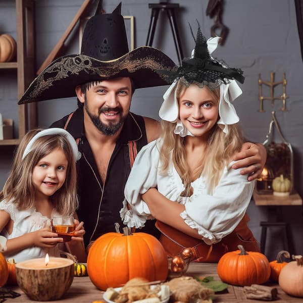 Halloween heksehathårbånd heksehat til at bære sort hårtilbehør