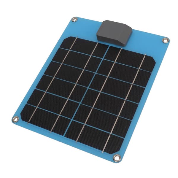5W 5V Solcellepanel Monokrystallinsk Strømgenerator Panel Batterilader Kit for Bil Båt Tilhenger Bobil Blå