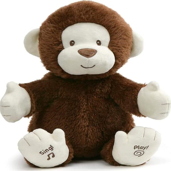 Syngende og klappende ape, kosedyr 30 cm