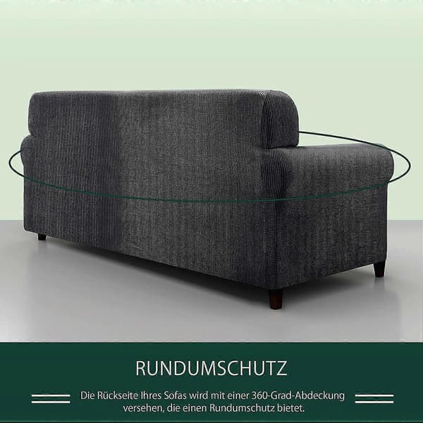 1 stk sofatrekk med stretch jacquard armlene, lenestoltrekk sofatrekk stuedekor (1 sete, grå)