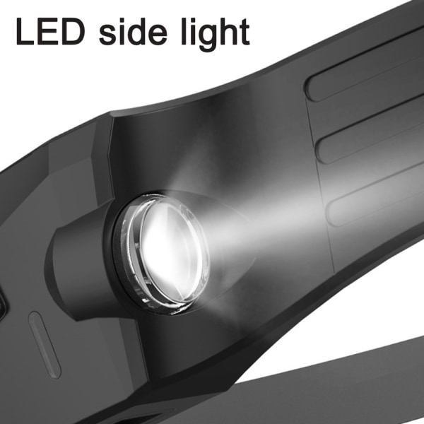 Forlygte LED Genopladelig USB Jogging Forlygte, Forlygte LED