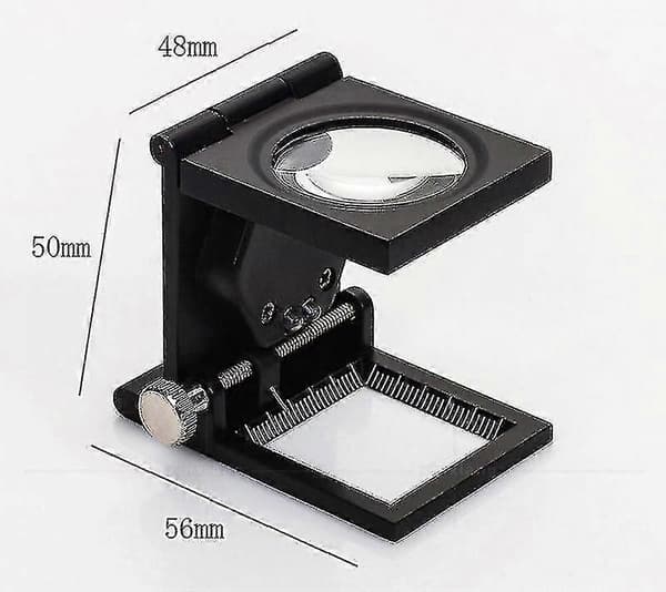 Trefaldig 10x förstoringsglas med LED-ljus (1 st)