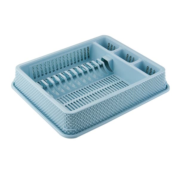 Large dish rack with tray - Anthracite grey - L 45.5 x W 36 x H 7.5 cm Grå