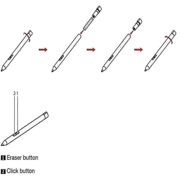 Stylus Pen til Touch Screen Digital Kuglepen til Lenovo- Ideapad Flex 5 14(bejoey)