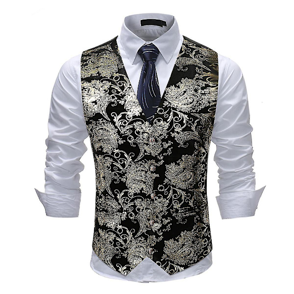 Miesten muoti hihaton Four Seasons casual kultainen liivi S