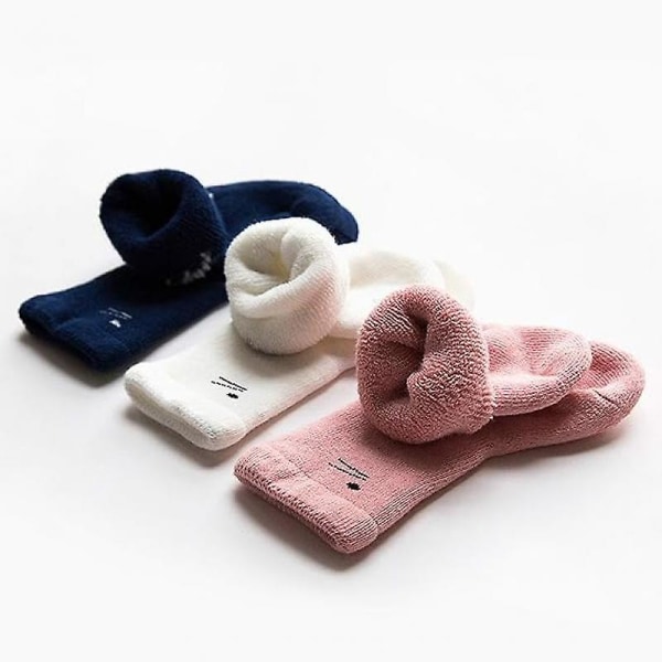 Baby Vinterstrumpor 0-4 år gamla strumpor för nyfödda Pojkar Flickor Tjocka mellankalvar Djur Varma bomullsstrumpor