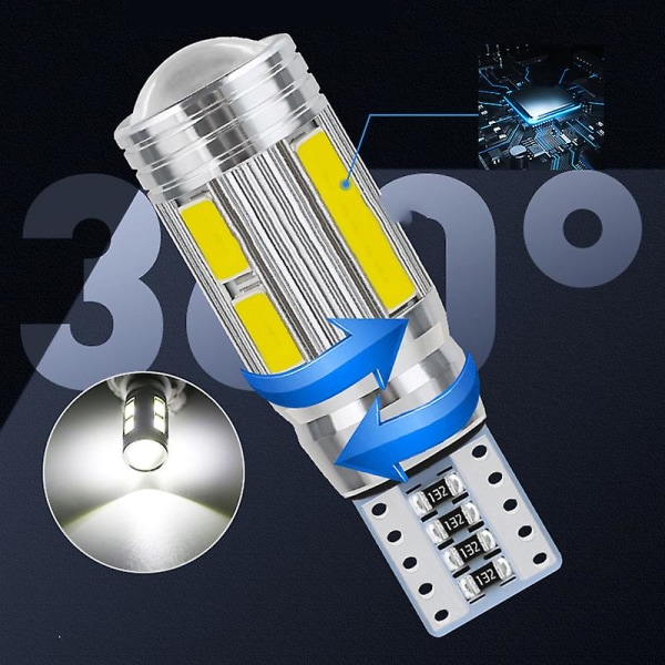 T10 5730 10smd Automotive Led Bredd Ljus Hög Ljusstyrka Avkodning 12v Läsljus 6500 Färgtemperatur Autotillbehör|signallampa| Yellow