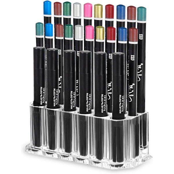 Akryl Makeup Organizer - 26 pladser - Til Eyeliner og Lip Liner