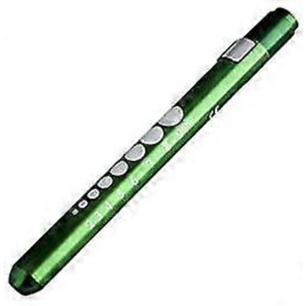 Mini pen lommelygte LED genanvendelig til hjemmet, udendørs, læge, sygeplejerske, EMT (Sort, 1 pakke) Green