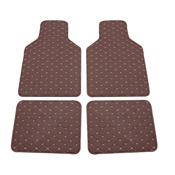4stk Universal Bilgulvmatter Teppematte Vanntett Anti-skitne Gulvmatter For Great Wall M1 M2 M4 Hover H3 X200 Hover H6 - Gulvmatter coffee