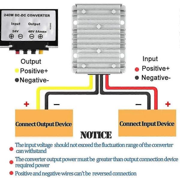 DC 24V til 48V 5A 240W Regulator Strømkonverter Vanntett Modultransformator Egnet for Golfbil