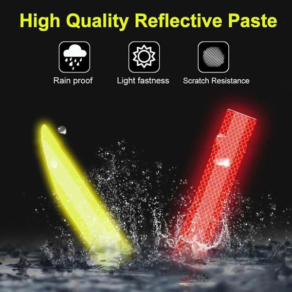 Auton Heijastava Tarra Varoitus Turvanauha Törmäyksenesto Heijastavat Tarrat Yövaroitus Turvallisuus Ajaminen Auton Tarrat Ulkopuoli| | Reflective Yellow