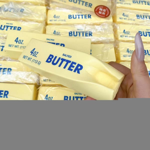 Mellow Butter Squishy Toy för barn stresslindring Choklad