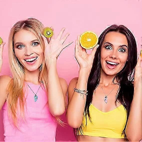 2 stykker halvt hjerte BFF halskæde vennehalskæde til venskabsfødselsdagsgaver-god