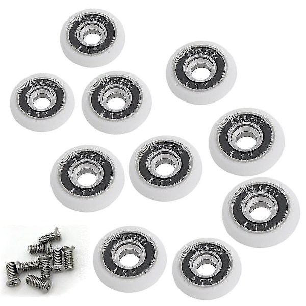 Sett med 8 erstatningshjul for 19 mm diameter dusjdør