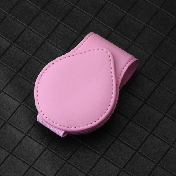 Universal Leather Solvisir Briller Clip Bilkort Billettfeste Bærbare Solbriller Holder Clips Bilinteriørtilbehør| | Pink