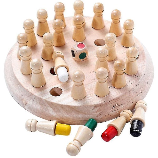 Barnkalasspel Trä Memory Match Stick Schackspel Roligt blok