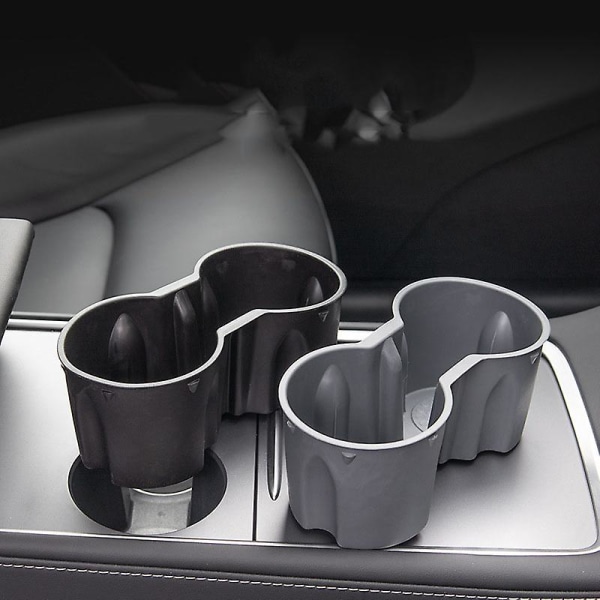 Vattenkoppshållare för Tesla Model 3 Center Console Förvaringsbox Tillbehör Vattentäta bilunderlägg för Tesla Model Y Car Model3 - Dryckeshållare Black Cup Holder