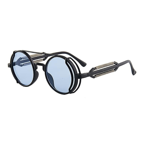 Retro Classic Steampunk Aurinkolasit Uv400 Pyöreä Kehys Design Värilliset Linssit Lasit Silmälasit Goottilaiset Miehet Naiset Aurinkolasit Steampunk| | 2