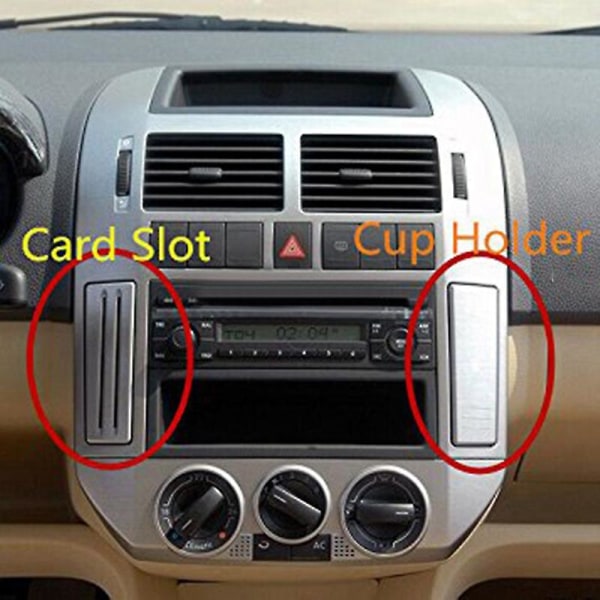 Car Center Console Cupin pidikkeen korttipaikka Polo 9n 2002 2003 2004 2005 2006 2007 2008 2009 2010 6q0 858 602 auton juomatelineet - juomatelineet