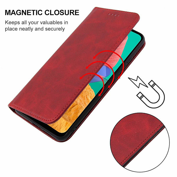 For Samsung Galaxy M33 5g Magnetisk Lukning Læder Telefon Etui