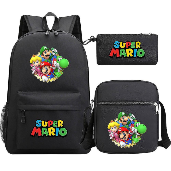 Super Mario Ryggsäck För Tonåringar Flickor Pojkar | Kawaii vattentät canvas skolväskor | 3 st Laptop Mochilas ryggsäckar 5