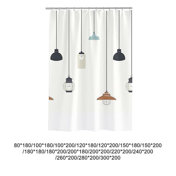 Polyester Förtjockad Mögelsäker Duschdraperi - Anti Mögel Och 200W*200H