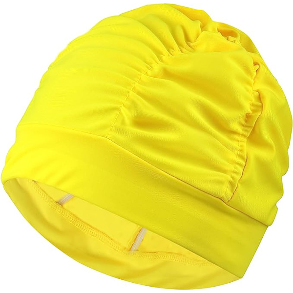 Uimahattu naisille Uimalaki cap hiuksille Suuri nylon cap laskostettu korkea elastinen cap paksuille kiharaisille pitkille lyhyille hiuksille