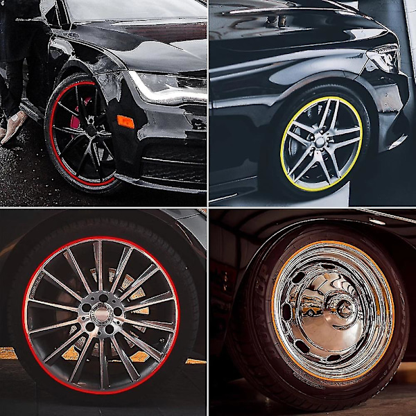 8m / Roll Rim Blades Auto Ajoneuvojen väri Pyörän Vanteet Suojat Sisustus Strip Tire Guard Line Kumi Mounding Trim Tire Guard Line gray