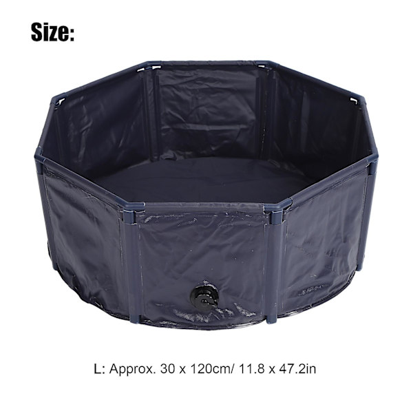 2024 Hopfällbar Hundpool Portabel Pool PVC Inomhus och Utomhus Badkar för Hundar Katter och Barn L30/120cm