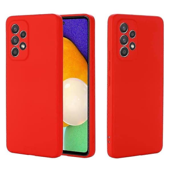 Til Samsung Galaxy A33 5G Farve Flydende Silikone Telefoncover Red