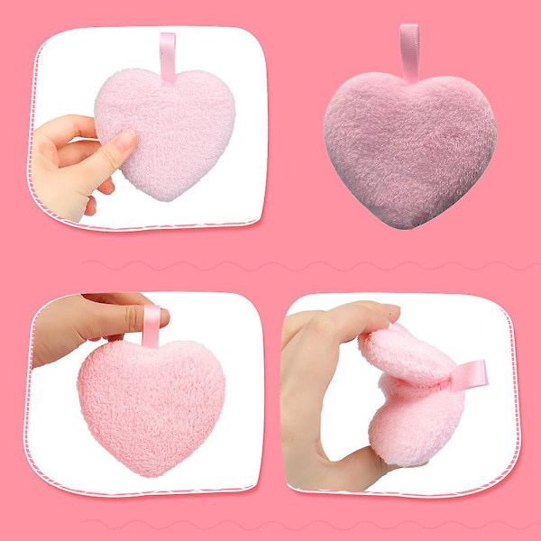 Powder Puff Mjuk Tvättbar Stor rund Velour Body Powder