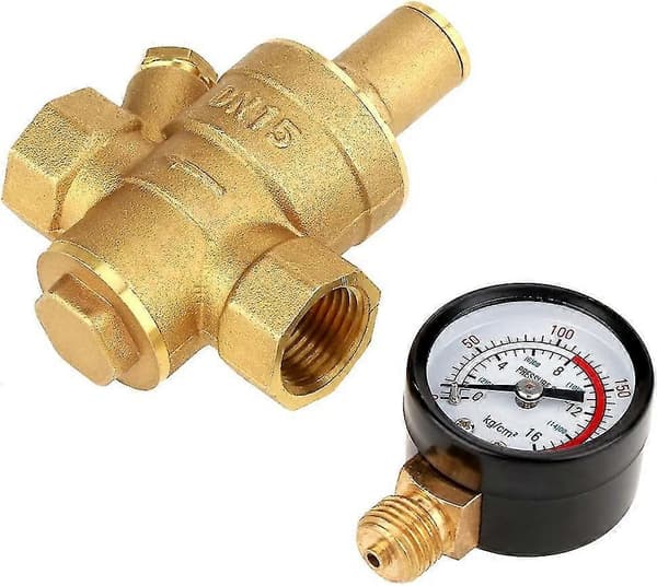 Dn15 Messing Trykregulator Justerbar Trykregulator Holdbar Vandtryksregulator Reducer