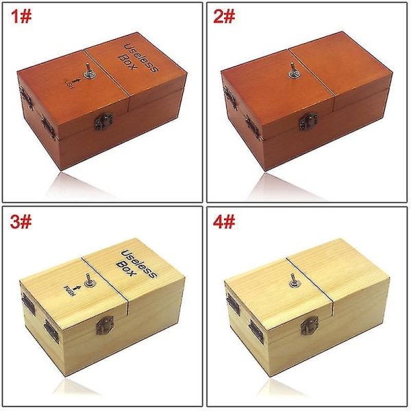 Pxcl Useless Box Boring Box Bursdagsgave Nyhet Leker Wooden brown - Useless Box