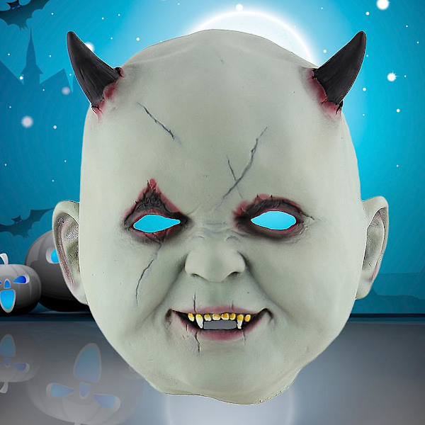 Halloween Cosplay Maske Skrekkelig Maske Skummel Skremmende Liten Djevel Maske