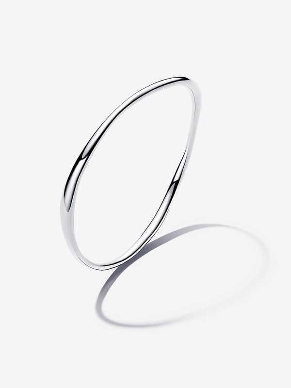 Pandora - Organic Shaped Bangle - Sterling Silver 8.3in/21cm