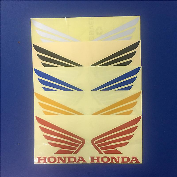 Reflekterende Motorsykkel-klistremerke For Honda Decal Moto Wing Dedikert Scooter-klistremerker Tank Emblem Motorsykkeldeler Bil Styling| | Blue