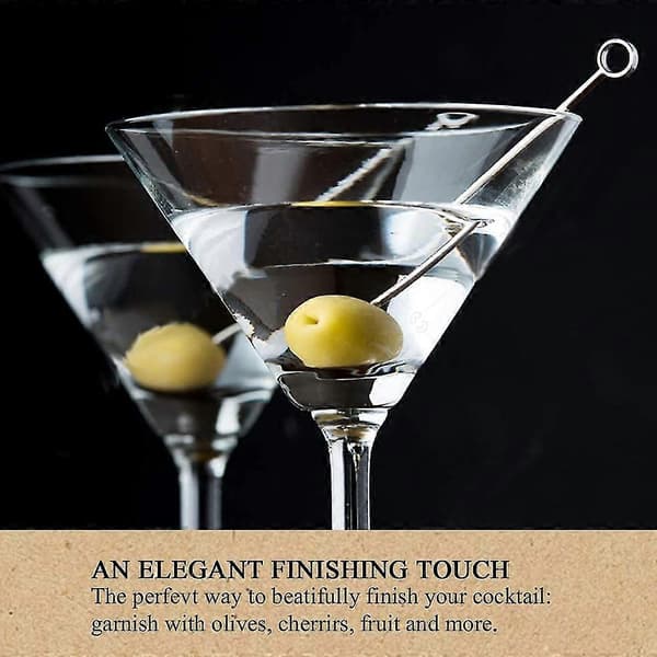 20 stk. cocktailspyd i rustfrit stål, genanvendelige