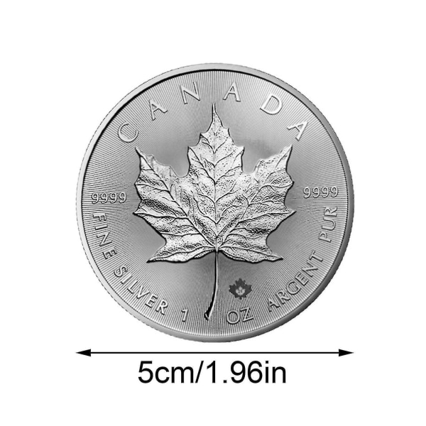 2022 Ca Maple Leaf 1 Ounce .9999 Sølvmønt Dollar Ucirkulerede erindringsmønter Gold